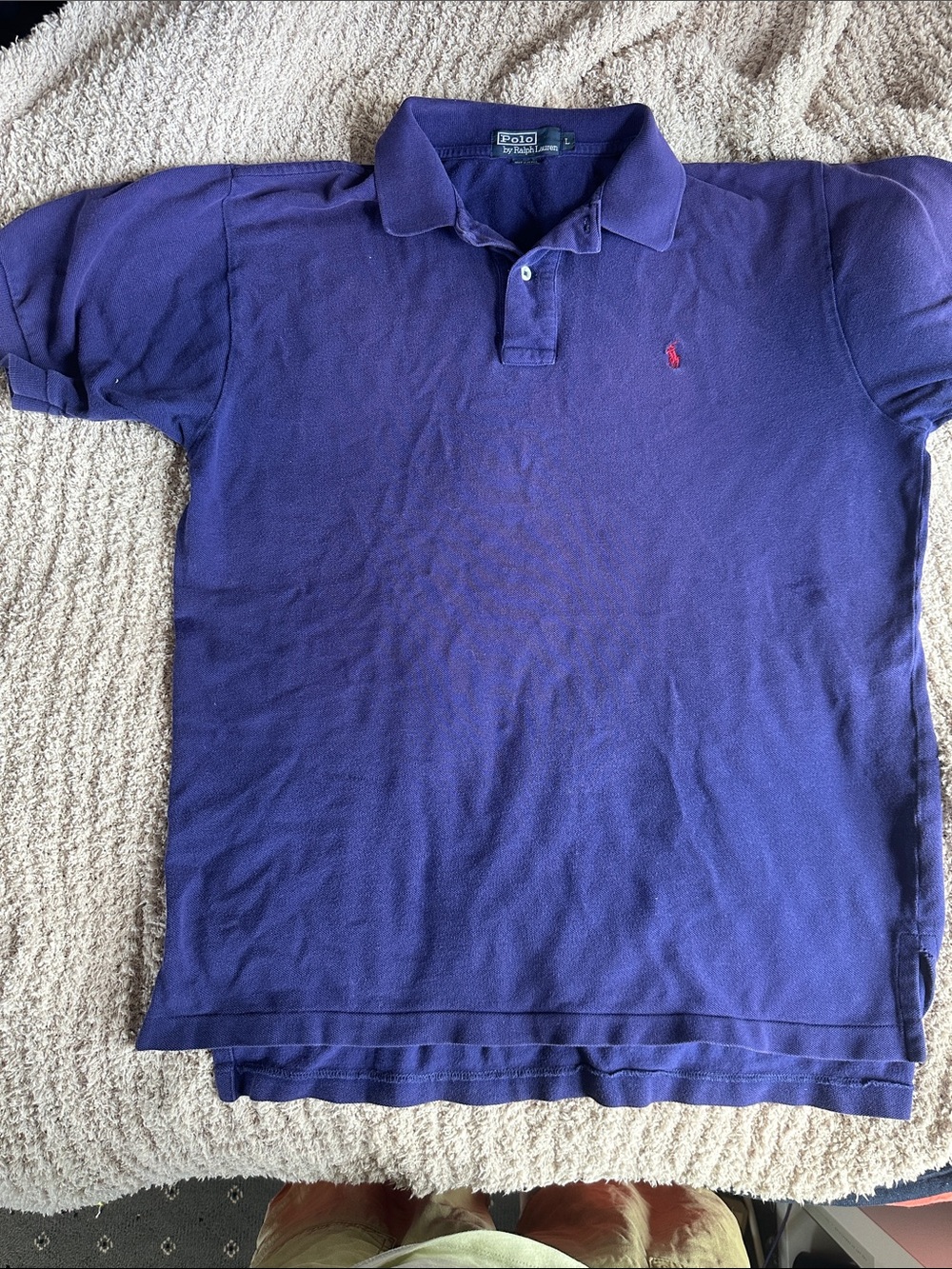 Polo by Ralph Lauren Men’s Purple Polo Shirt with Red Pony